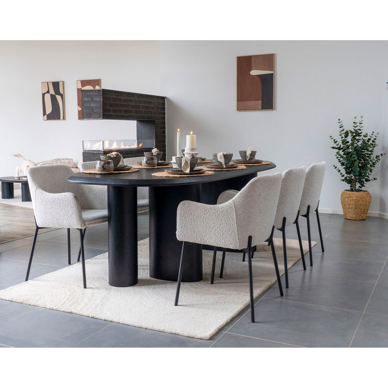 House Nordic - Melilla Spisebordsstol, Hvid - sæt af 2 stk.