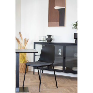 House Nordic - Madalena Spisebordsstol - sæt af 2 stk., sort
