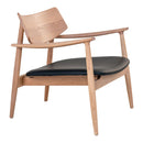 House Nordic - Olvera Loungestol, sort pu sæde egetræ