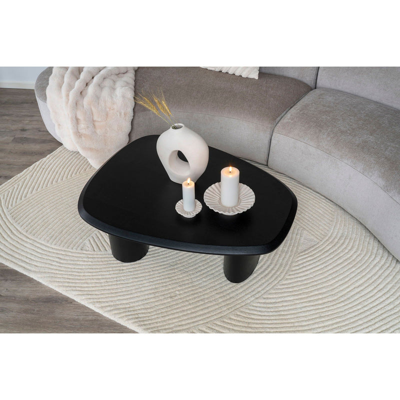 House Nordic - Tirano Sofabord, askefiner, sort 78x96x32 cm