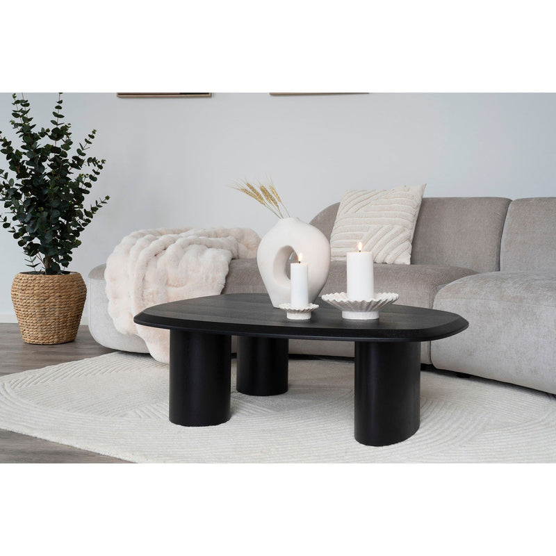 House Nordic - Tirano Sofabord, askefiner, sort 78x96x32 cm
