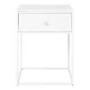 House Nordic -Vita Hjørnebord, Hvid metal, 40x40x55cm