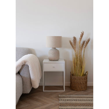 House Nordic -Vita Hjørnebord, Hvid metal, 40x40x55cm - Bolig og Haven