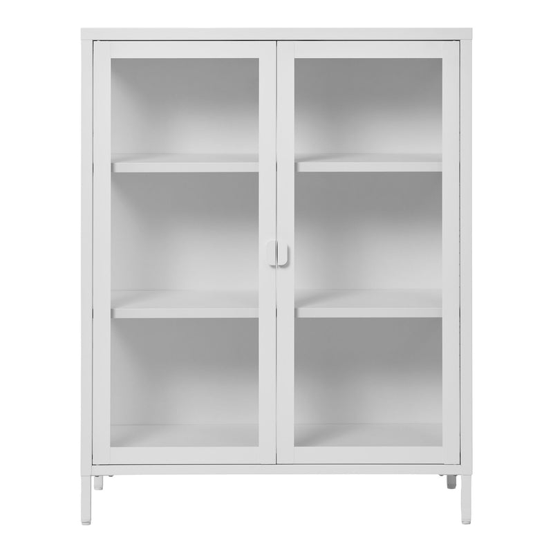 House Nordic - Brisbane Vitrineskab, hvid, 80x40x101 cm