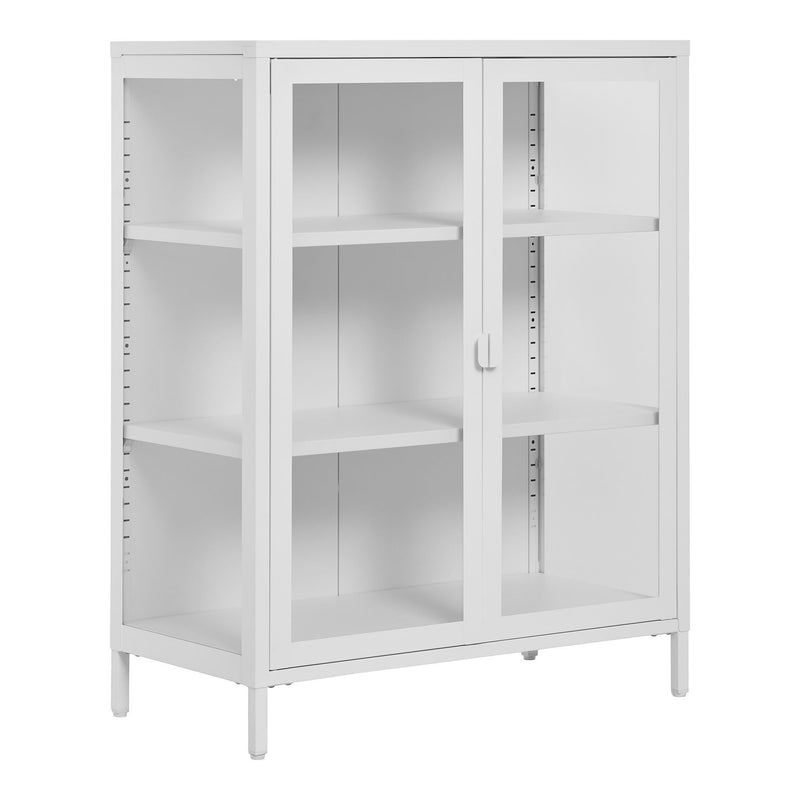 House Nordic - Brisbane Vitrineskab, hvid, 80x40x101 cm