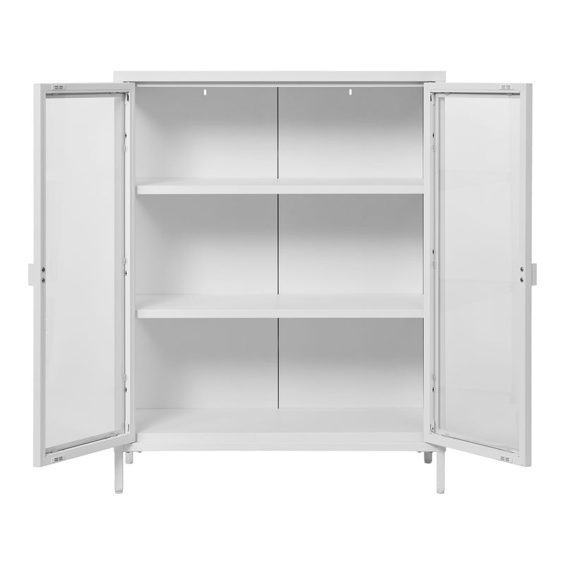 House Nordic - Brisbane Vitrineskab, hvid, 80x40x101 cm