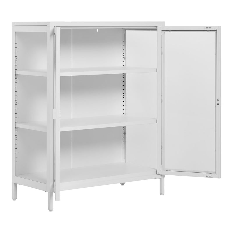 House Nordic - Brisbane Vitrineskab, hvid, 80x40x101 cm