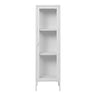House Nordic - Brisbane Smalt Vitrineskab, Hvid, 40×35×140 cm - Bolig og Haven
