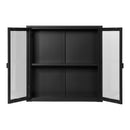 House Nordic - Brisbane Hængende Vitrineskab, sort,80x80x18cm