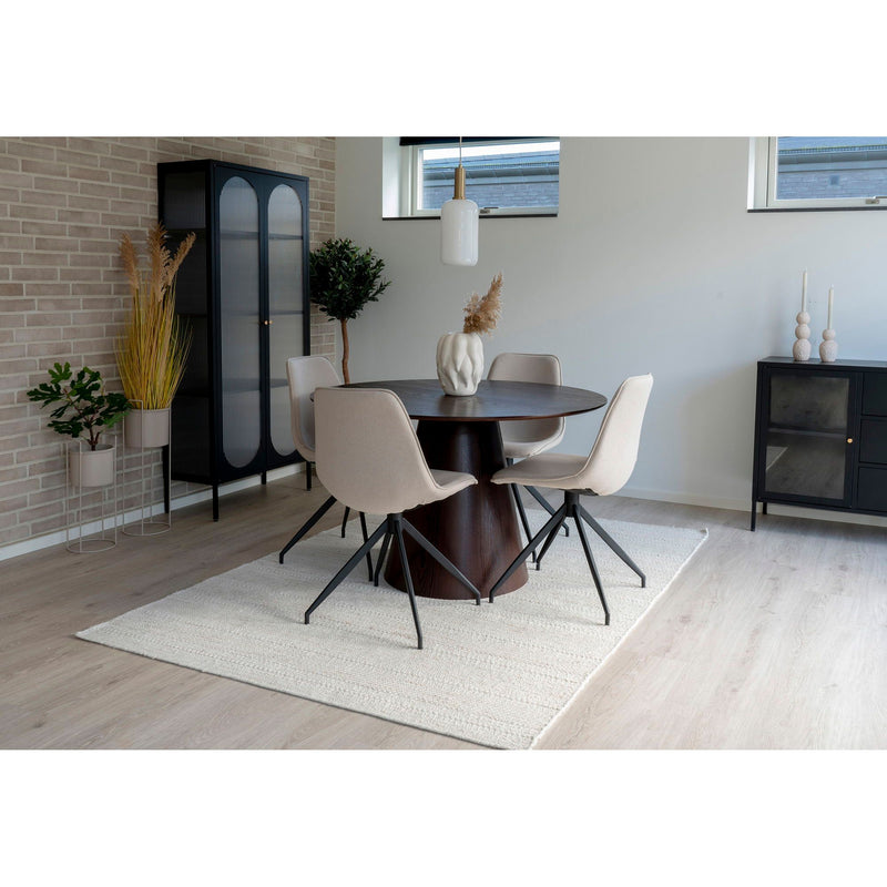 House Nordic - Bolton Spisebord, Valnød finer, Ø120cm