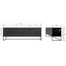 SILAS TV UNIT 180CM ASH BRUSHED BLACKNIGHT [fsc]