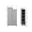 LILY WARDROBE CABINET PINE CLAY [fsc]