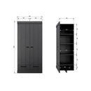 CONNECT 2-DOORS - DRAWER - STRIP DOORS BLACK [fsc]