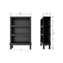 BONK OPEN CABINET PINE MATT BLACK [fsc]