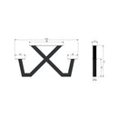 TABLO GARDEN X-LEG PICNIC METAL BLACK - 1 PIECE