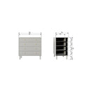 MADU CABINET WITH DRAWERS PINE CLOUD GREY [fsc]