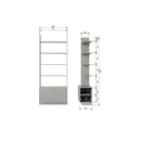 MADU BOOKCASE PINE CLOUD GREY [fsc]