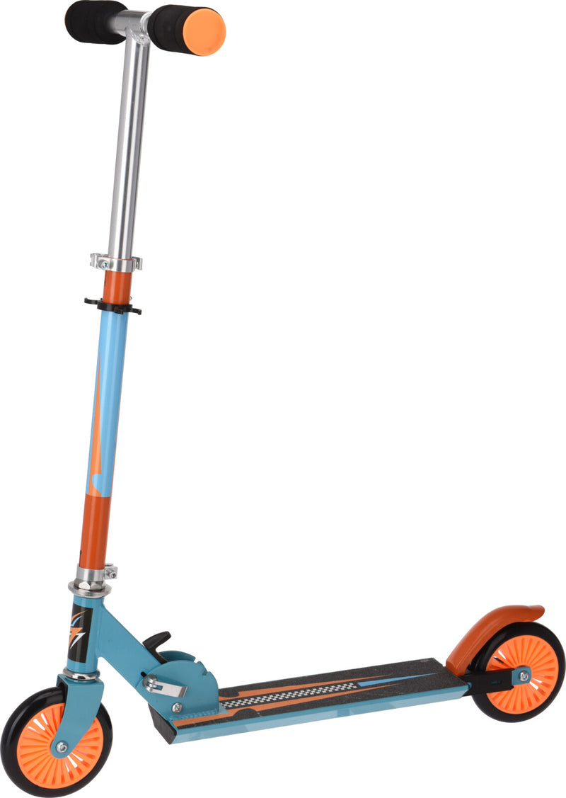 Løbehjul blå/orange justerbar H71-81 cm