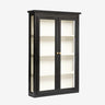 Nordal - CLASSIC vægskab, dobbelt – sort/råhvid – B82 × D21 × H120 cm