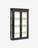 Nordal - CLASSIC vægskab, dobbelt – sort/råhvid – B82 × D21 × H120 cm