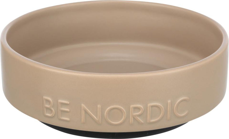 BE NORDIC - Skål i Keramik,Taupe med Gummikant - 0,5l el. 1,2l