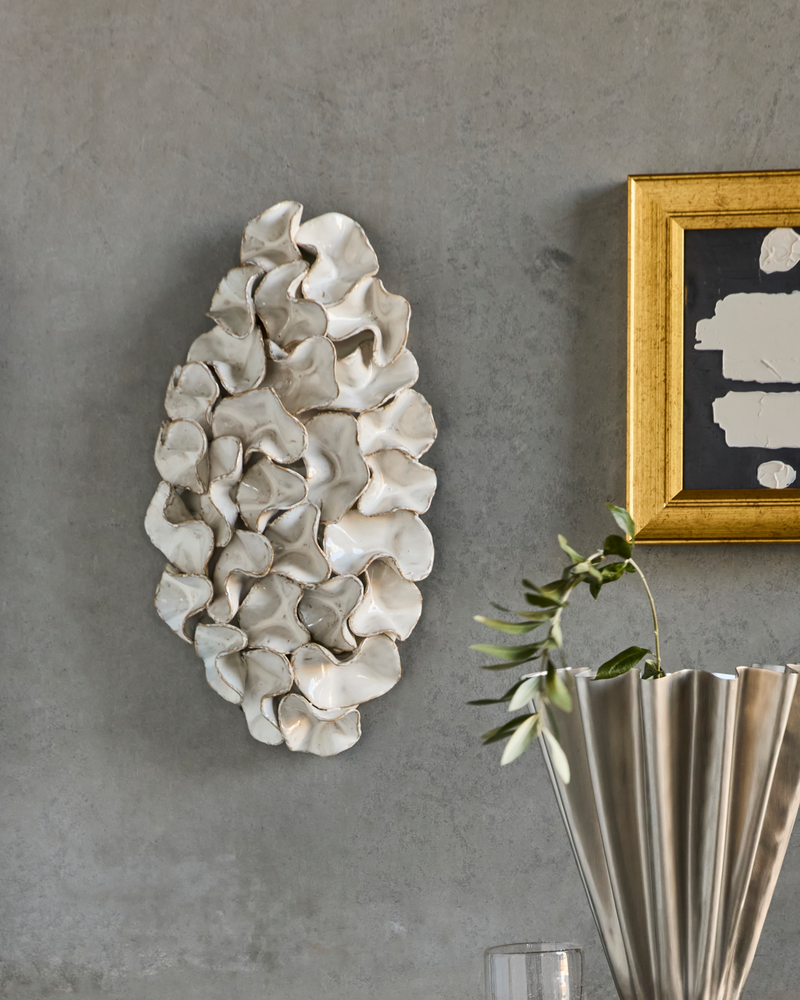 House Doctor - Wall art, Fold, Råhvid, H46 cm