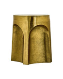 House Doctor - Riga Sidebord Håndlavet Aluminium Antik Guldfinish - H40,5 cm