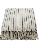 House Doctor Tæppe Lines Sort Råhvid