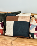 House Doctor - Pudebetræk, Patch, Sort, Sand, Brun 50x50 cm