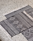 House Doctor - Tæppe, Ethnic, Sort, Natural 200x90 cm