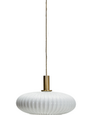 House Doctor Lampe Fort Antik messingfinish Råhvid