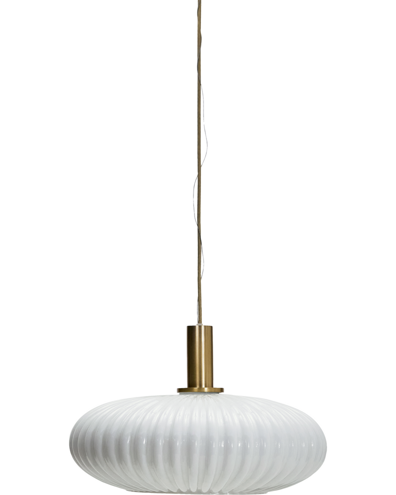 House Doctor Lampe Fort Antik messingfinish Råhvid