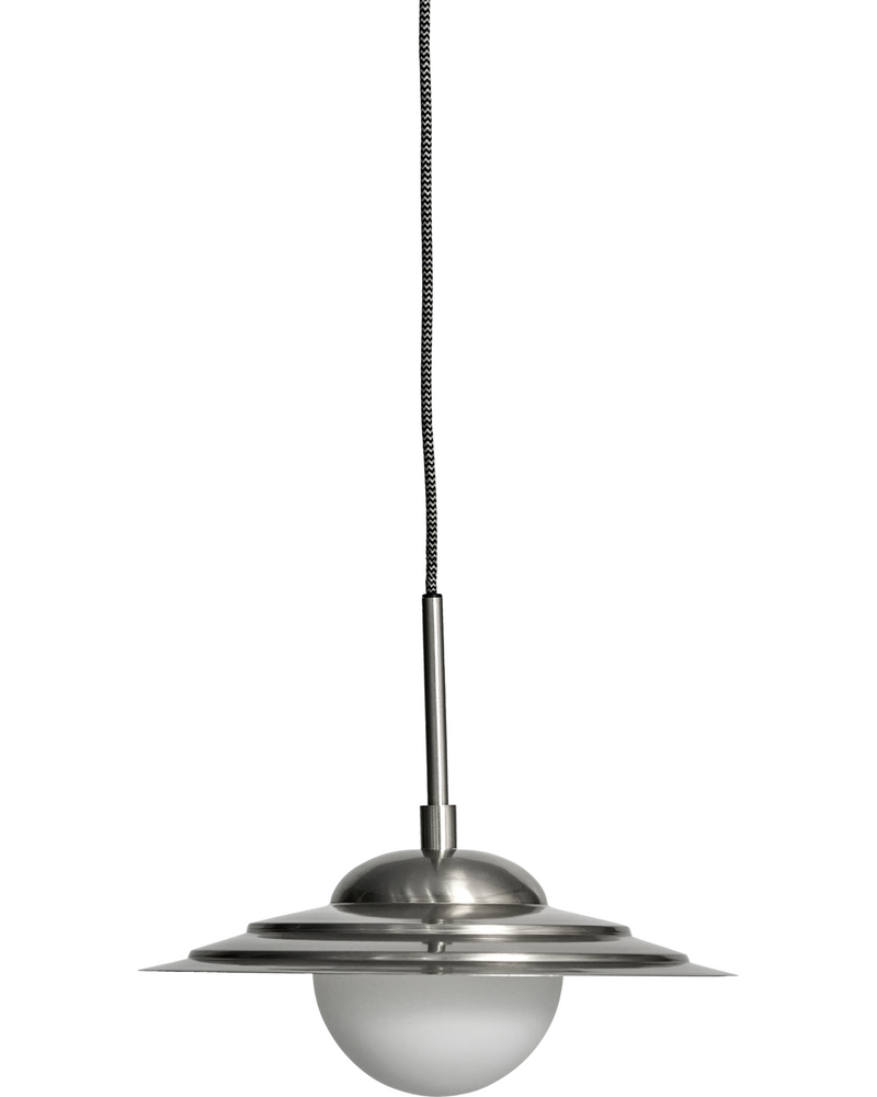 House Doctor Lampe Coin Børstet sølvfinish Mat hvid