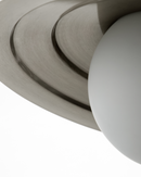 House Doctor - Lampe, Coin, Børstet sølvfinish, Mat hvid