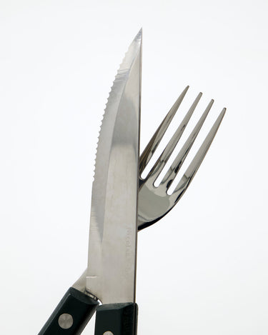 bøfkniv og gaffelsæt, NVSteak, Grøn