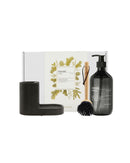 Gift boxCH, dark grey holder + nature brush + shadow lake dish wash, 490 ml