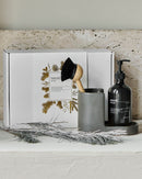 Gift boxCH, dark grey holder + nature brush + shadow lake dish wash, 490 ml