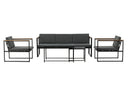Venture Home - Dakar loungesæt, sort/grå, 5 pers.