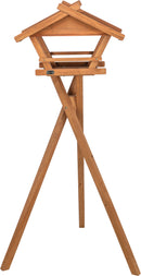 Trixie - Natura Fuglefoderhus med Stativ, 52x34,5x33,5 cm H:134 cm - Brun Glaseret Fyrretræ