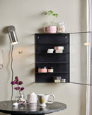 Nordal - ADA vægskab, M, 4 hylder – sort – B35 × D10 × H50 cm