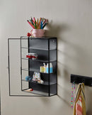 Nordal - ADA vægskab, M, 4 hylder – sort – B35 × D10 × H50 cm