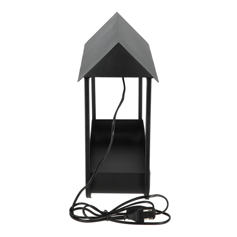 Garden Life -  Mini væksthus m. LED belysning og autotimer, Sort, 43x17x37cm