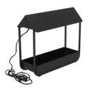 Garden Life -  Mini væksthus m. LED belysning og autotimer, Sort, 43x17x37cm