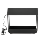 Garden Life -  Mini væksthus m. LED belysning og autotimer, Sort, 43x17x37cm