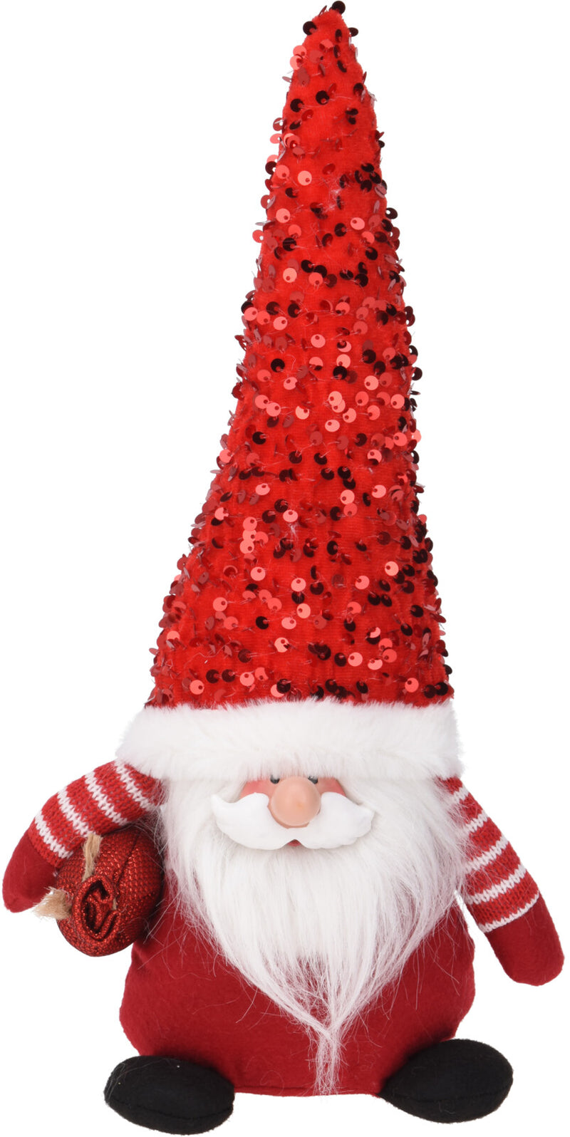 Julemand santa m. stor hat, H36 cm, 2 assorteret