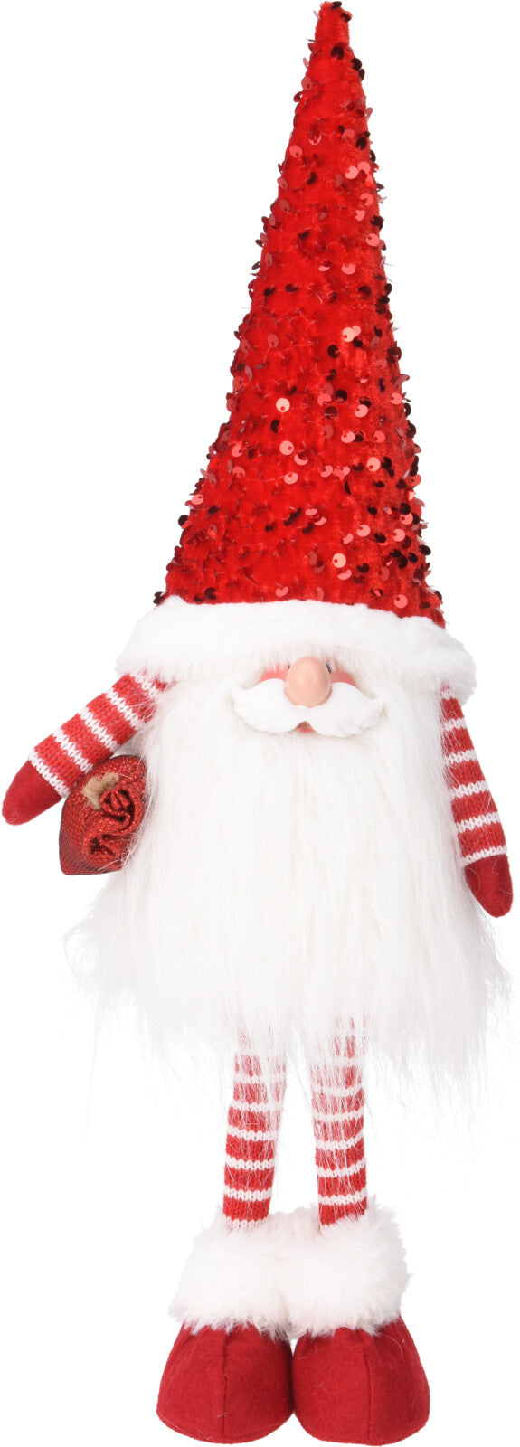 Julemand santa m. stor hat, H51 cm, 2 assorteret