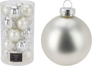Julekugler 60 mm – 20 stk. sølv (10 blanke + 10 matte)