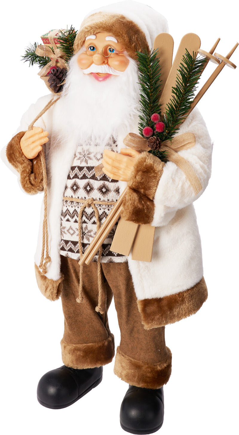 Stående Julemand , Højde:80cm, Brun