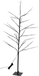 LED Juletræ H:120cm med 240 Varme Hvide Lys - Brun