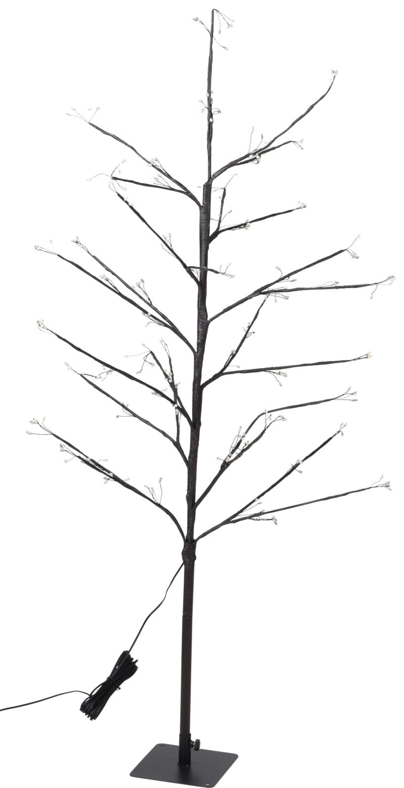 LED Juletræ H:120cm med 240 Varme Hvide Lys - Brun